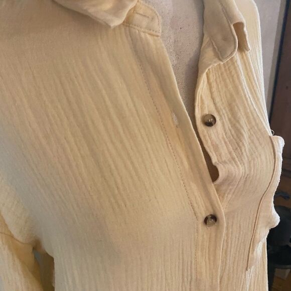 Sucolan Long Sleeve Gauze Bottom Down Shirt Sz Small New - Picture 3 of 6